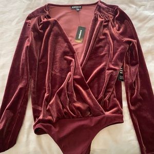 Express velvet bodysuit